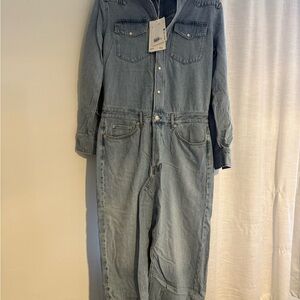 COS Blue Denim shirt dress